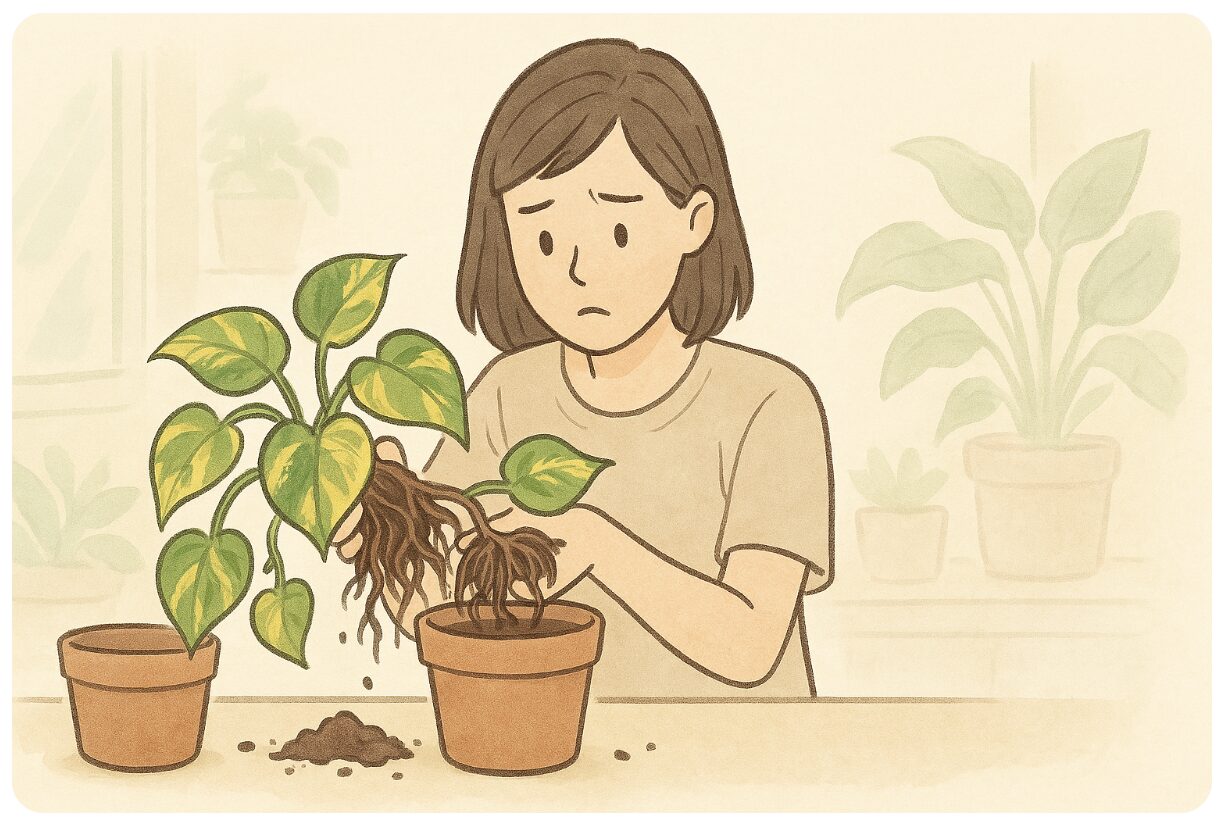 根詰まりと植え替えが必要な症状とは