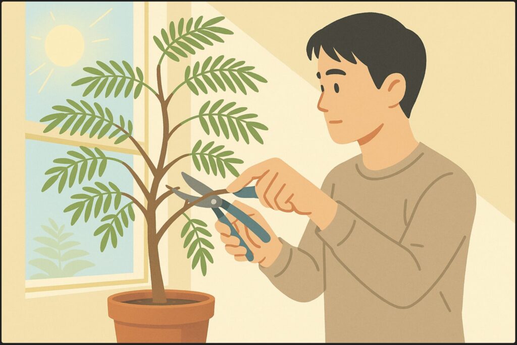 エバーフレッシュの幹を太くするにはどうしたらいいですか？