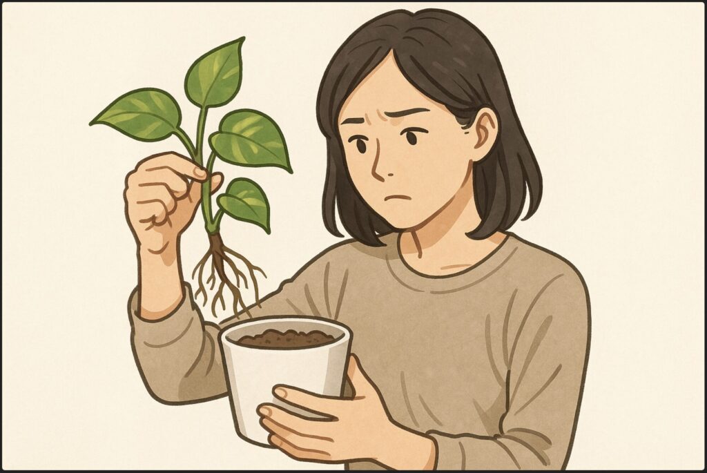 ポトスの植え替えで根を切る前に知るべきこと