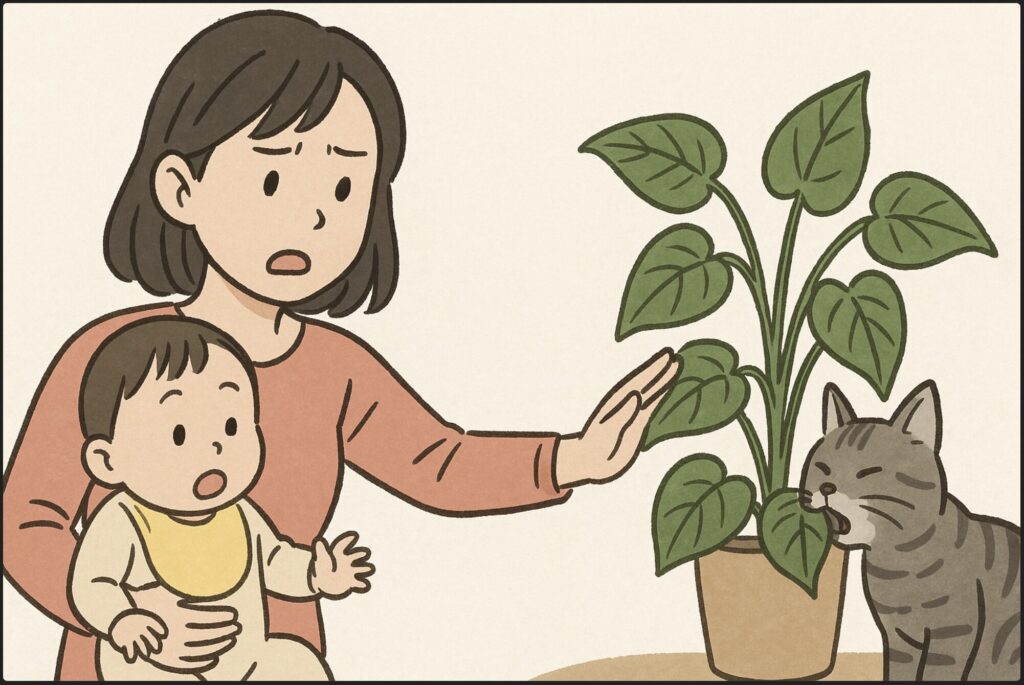 ポトスの毒性｜ペットや赤ちゃんへの影響