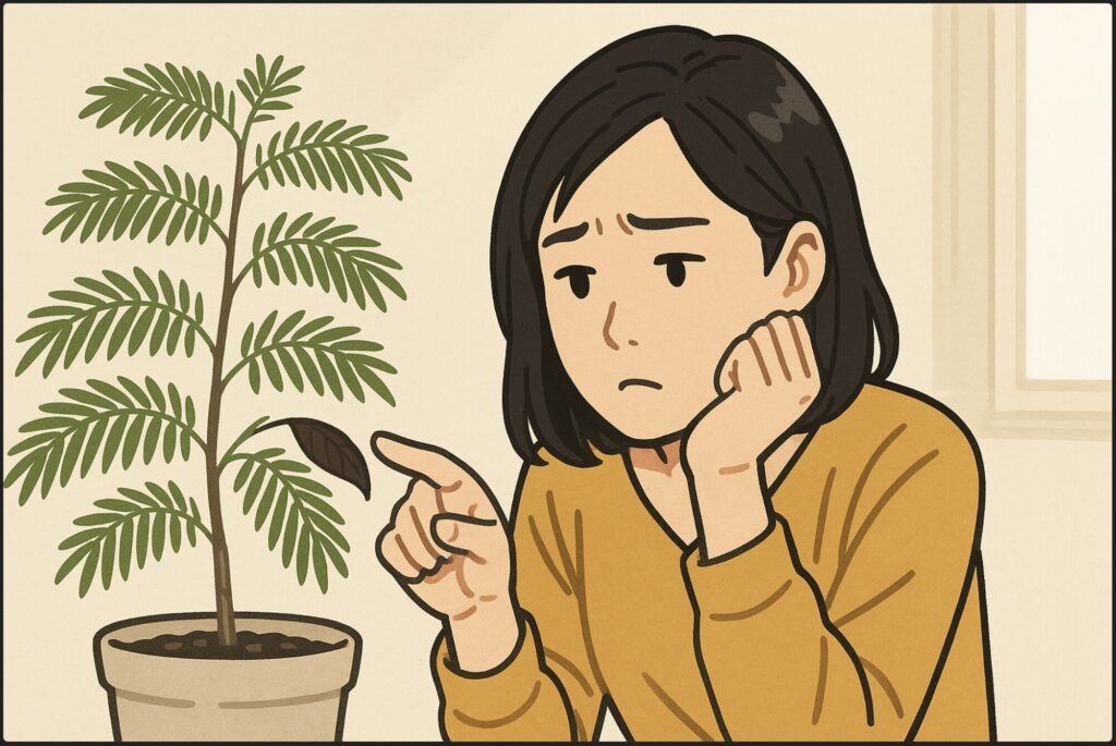 新芽が黒いまま成長しない理由