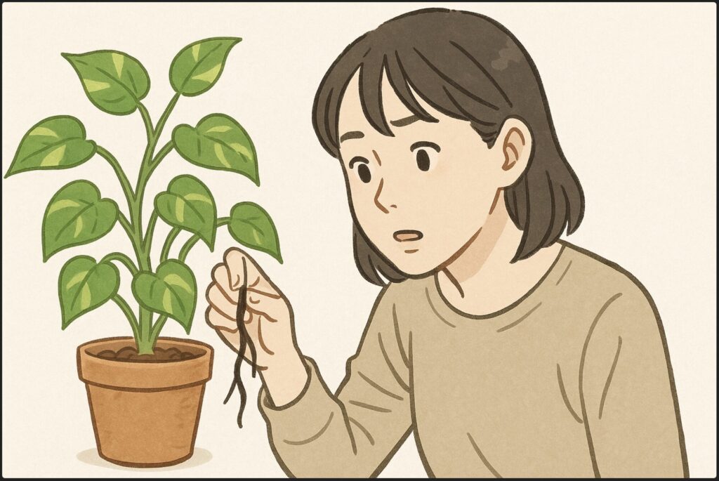 気根の黒い状態は問題ない？