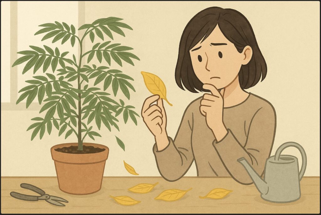 葉が落ちる、葉が黄色になる時の対処法
