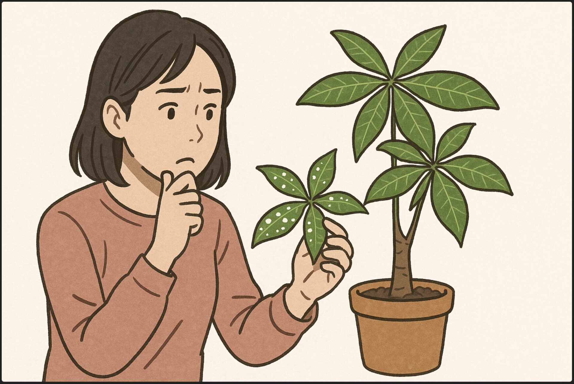 パキラに白い斑点！？原因別の見分け方と正しい対処法とは？