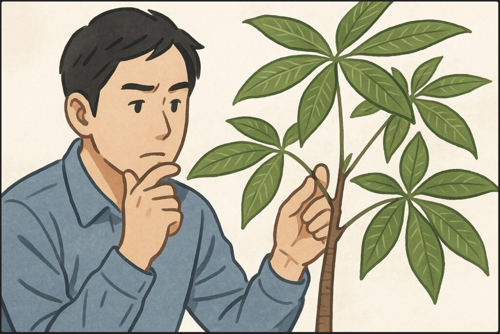 パキラの剪定で切る場所は成長点が重要