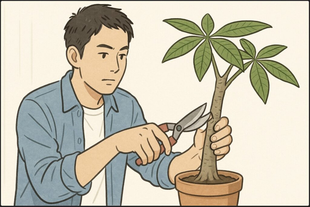 パキラの幹を切る方法は？注意点も解説