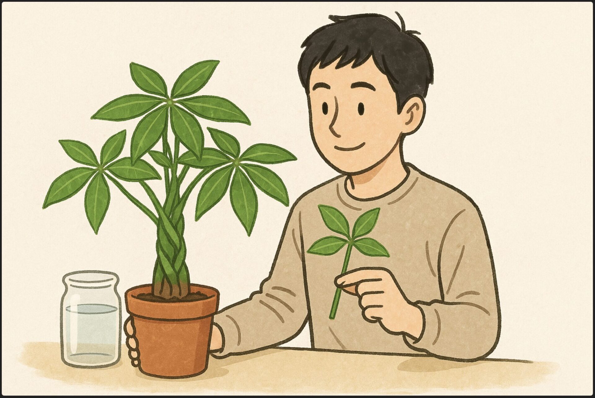 パキラの挿し木と編み込み方は？自作のコツと管理方法を解説