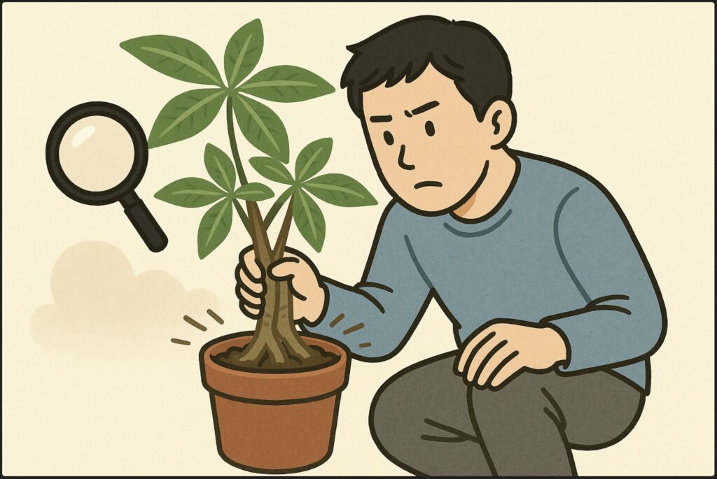 パキラの植え替え後にぐらぐらする原因を追求