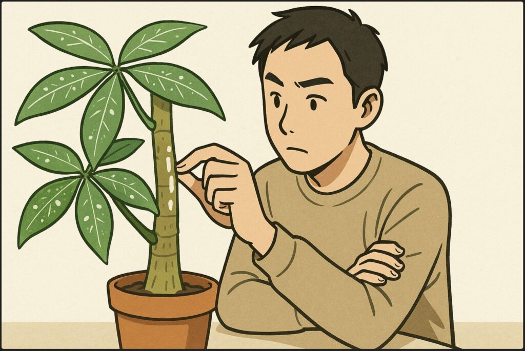 パキラの茎にできる白いものの正体