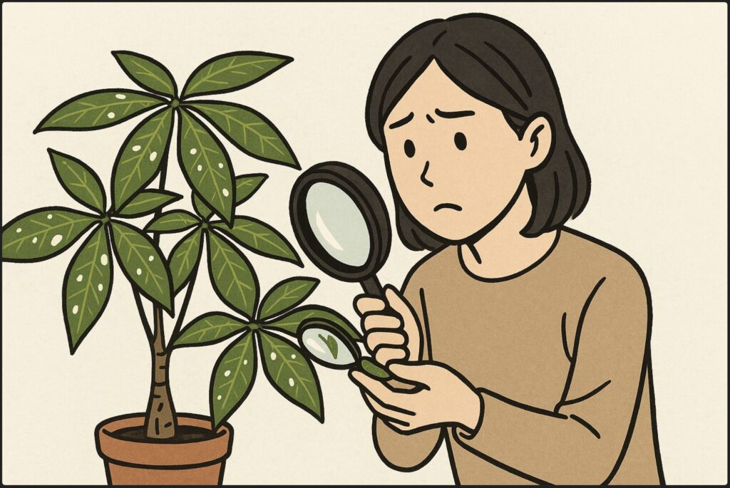 パキラを襲う白い斑点の病気とは
