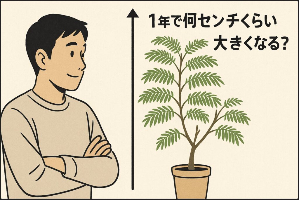 一年で何センチくらい大きくなる？