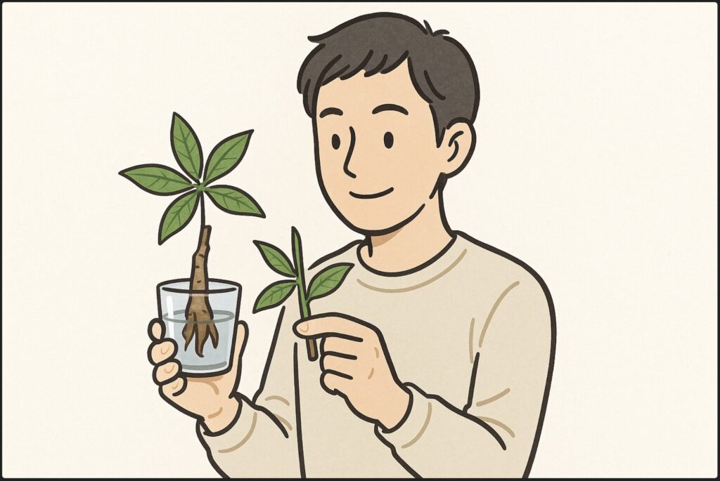 剪定した枝を使ったパキラの増やし方