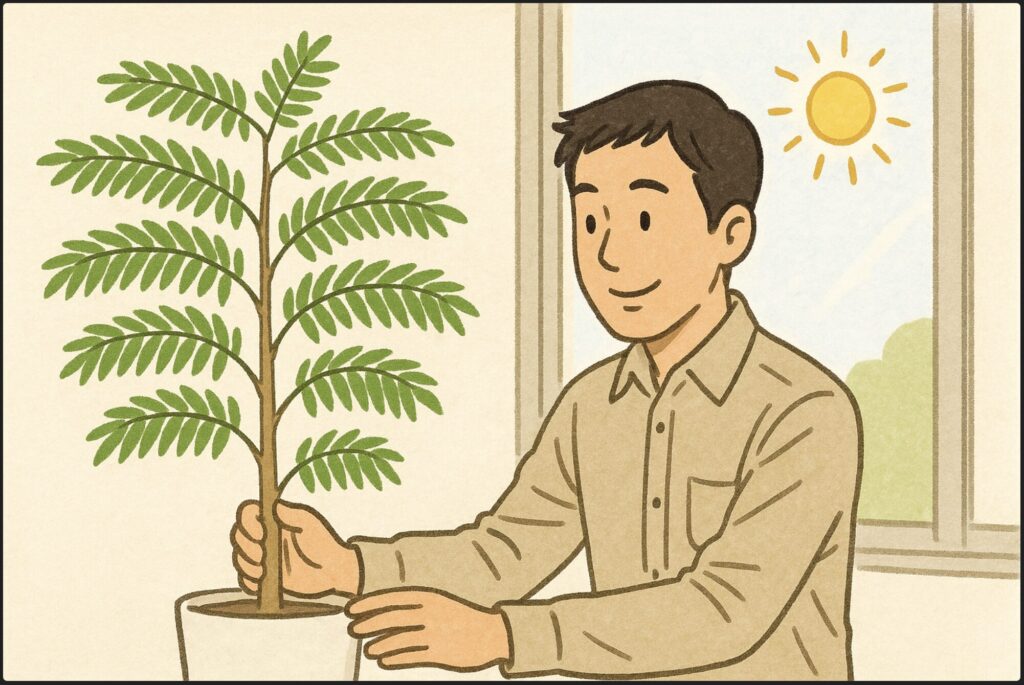 幹を太くする方法と日当たりの関係