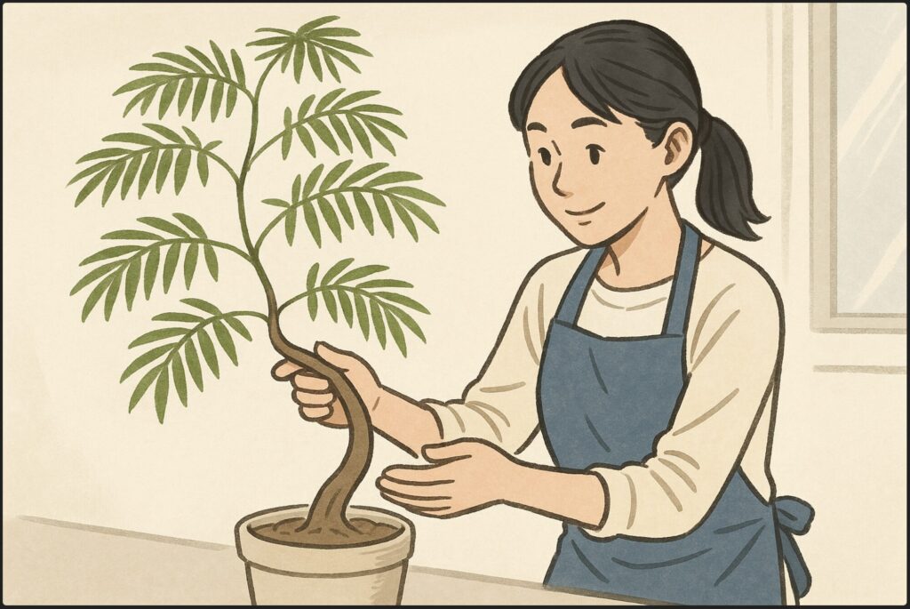 幹を曲げるアレンジでかっこいい姿に