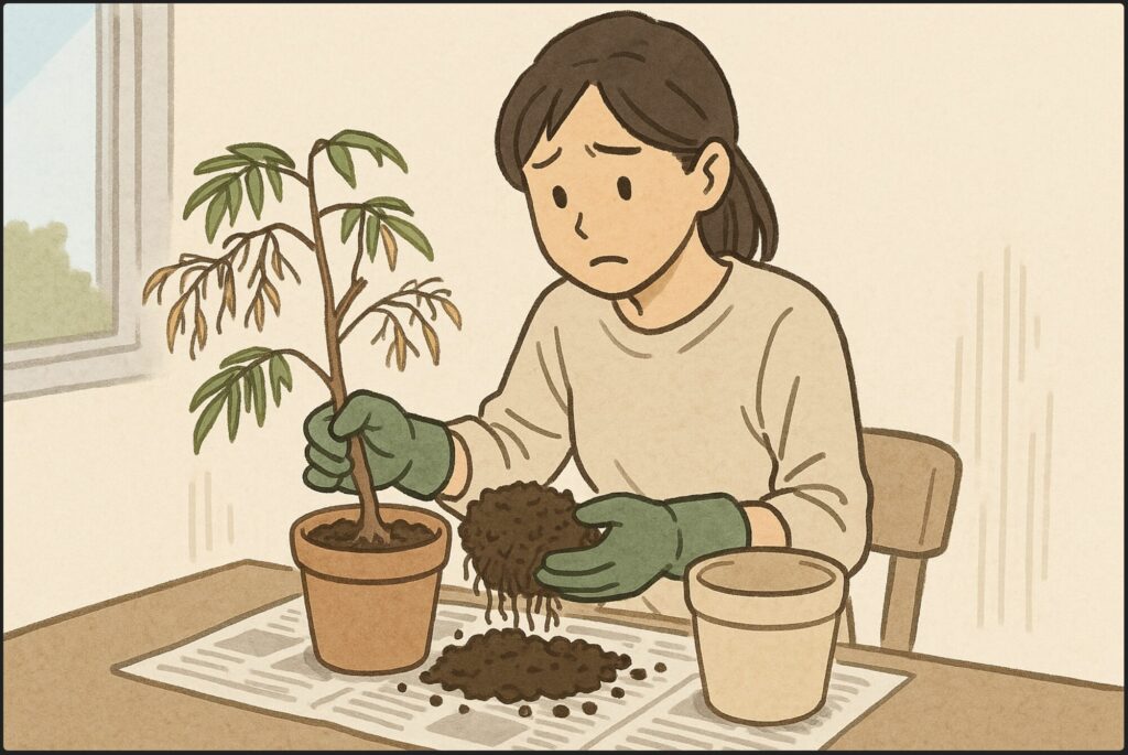 弱っている時の植え替えの注意点