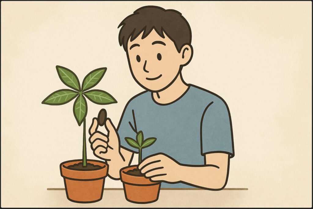 種から育てる実生の苗