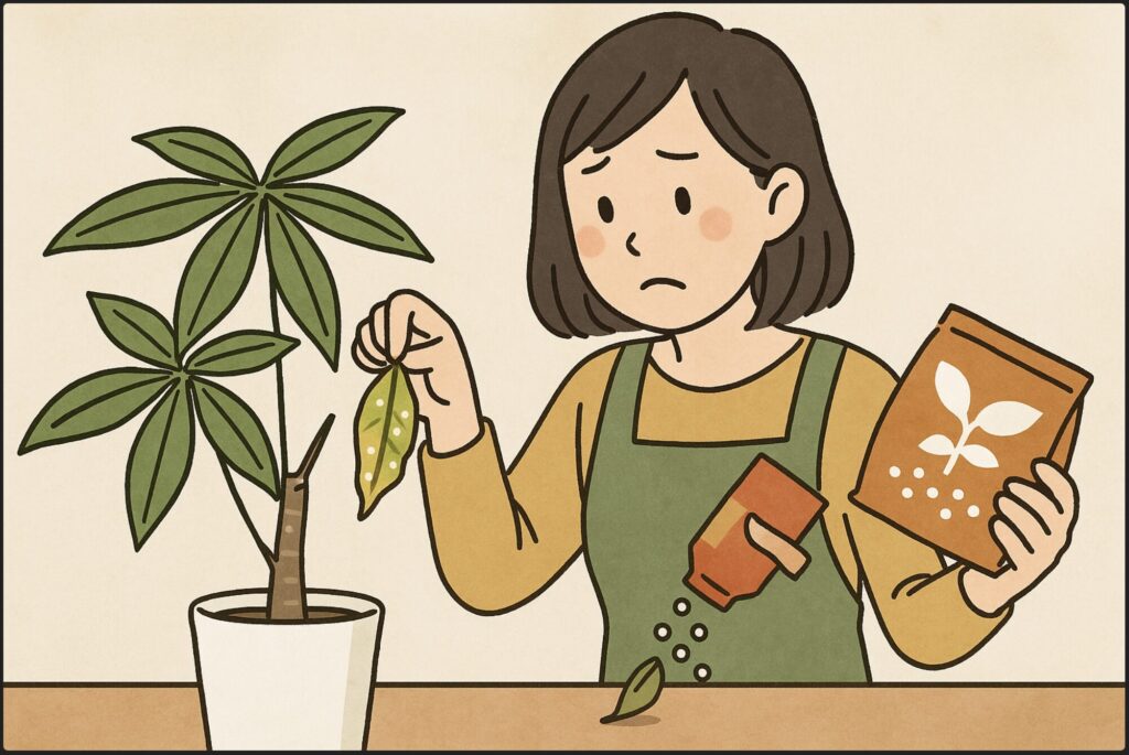 肥料の過不足と白い斑点の関係