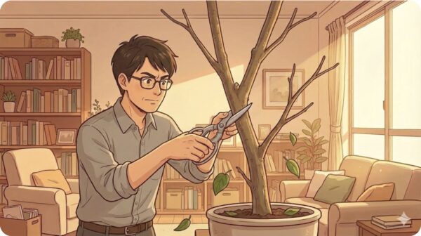 丸坊主にして樹形を作り直す方法