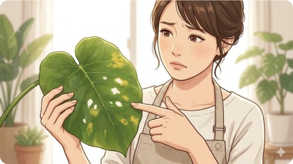 葉が黄色や白に変色するのは危険信号