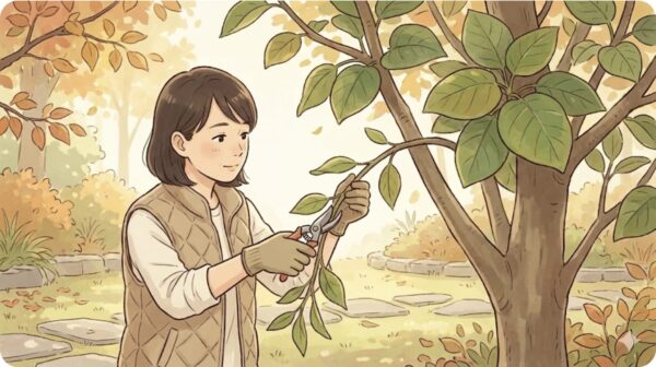 伸びすぎた枝の剪定と冬越しの準備