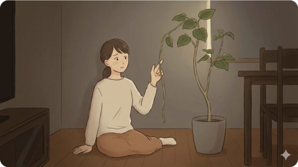 幹が細くなる原因は日照不足による徒長