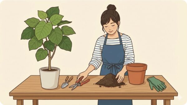 ウンベラータの植え替えで根を切る手順とケア