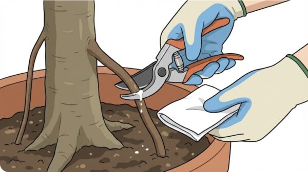 失敗しない気根の切り方と剪定手順