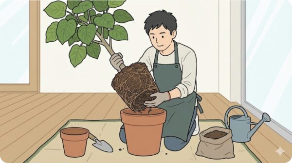 根詰まりと気根の関係性と植え替え