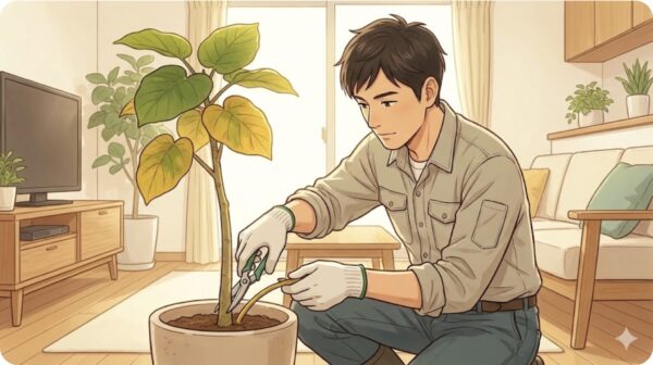 黄色い葉は切るべきか残すか