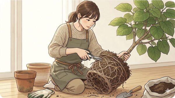 根を切る処理と鉢サイズの選び方
