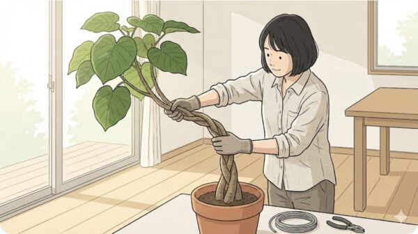 実践するウンベラータの曲げ方の手順