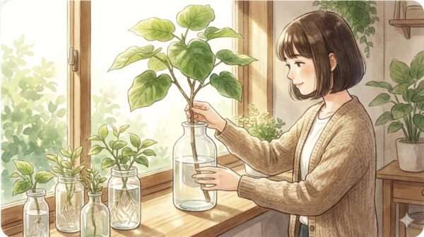 剪定した枝を活用して挿し木で増やす手順