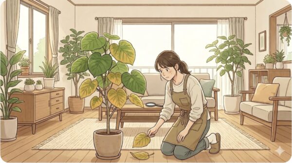 葉が黄色くなり落ちる時の対処