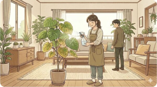 葉水で乾燥を防ぎ健康を保つ