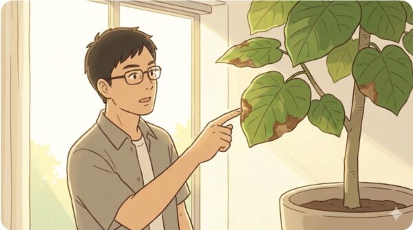 ウンベラータの葉焼けの原因と症状を解説