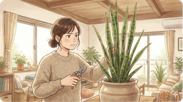 サンスベリアが伸びすぎ！徒長の原因と復活させる剪定・対処法