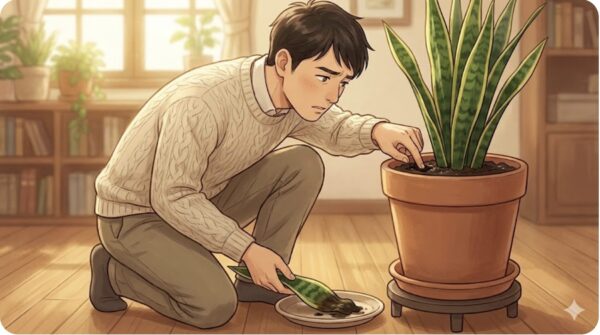 葉が倒れるのは根腐れが原因かも