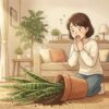 サンスベリアが倒れる原因は？復活させる処置と見分け方を解説