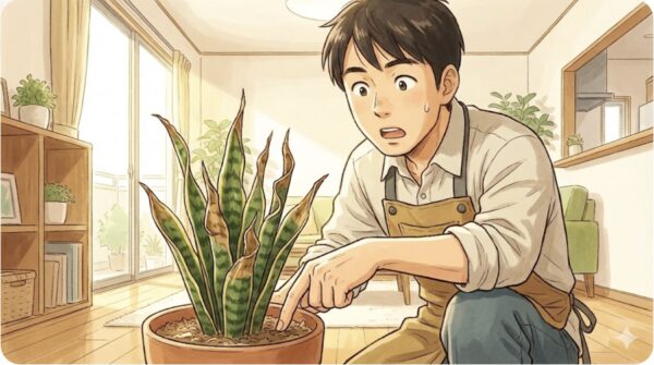 葉が内側に丸まるのは水不足のサイン