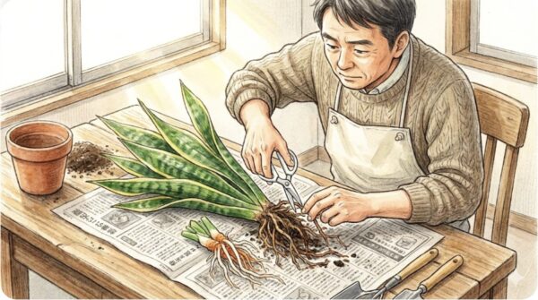 根腐れでサンスベリアが黄色くなる時の外科的処置