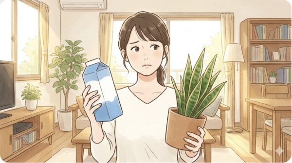 サンスベリアに牛乳はNG？肥料や虫への効果と意外な落とし穴