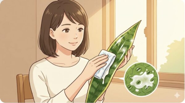 葉を牛乳で拭くと気孔が塞がる