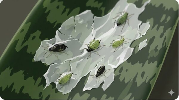 アブラムシ駆除における窒息効果