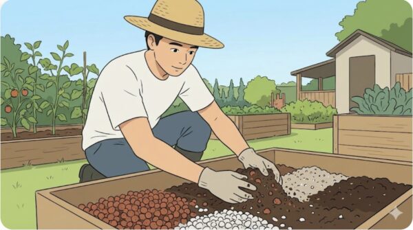 雨に強い水はけの良い土の配合