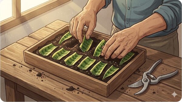 弱った株を復活させる葉挿しの手順