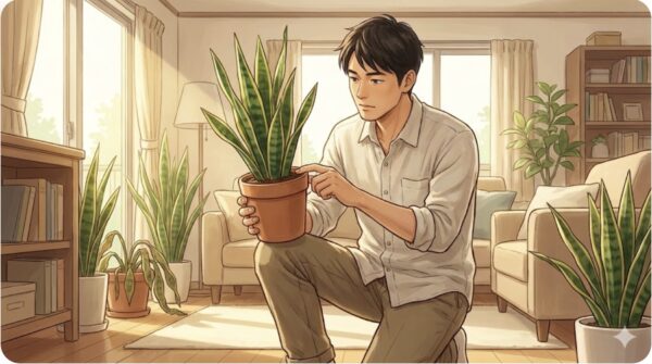 サンスベリアが根腐れする原因と見分け方