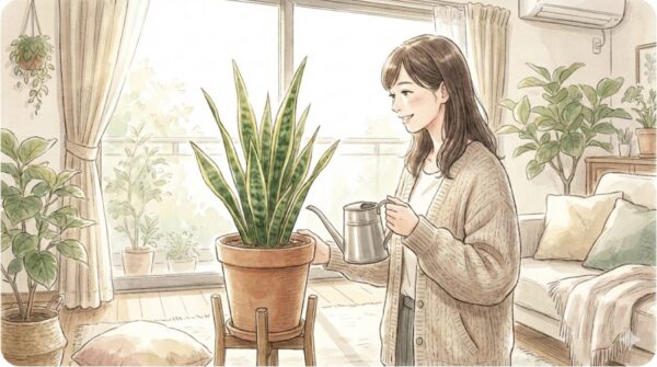 サンスベリアの水やりサインを見極める！枯らさない合図と対処法