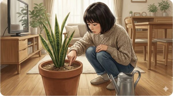 冬の水やりは断水して休眠させる