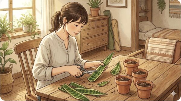 腐敗した株は葉挿しで再生を目指す