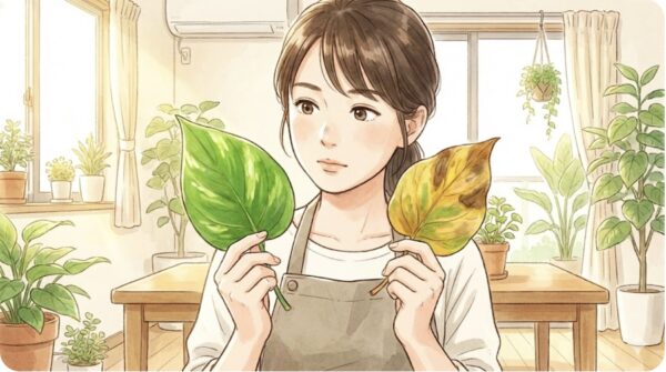 葉が茶色や黄色に変色する原因